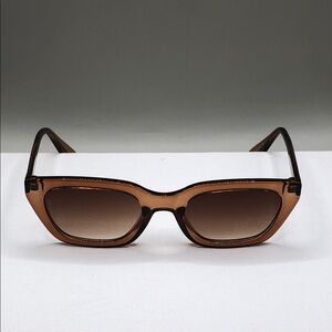 Otra Nove - Transparent Coffee Pointy Cat Eye Wide Fit